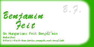 benjamin feit business card
